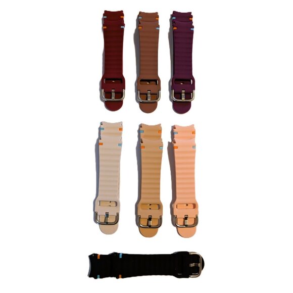 For Samsung Galaxy Watch 7/6/5/4/FE 40mm/44mm/45mm Sport Silicone Band Strap S/M - Picture 1 of 15